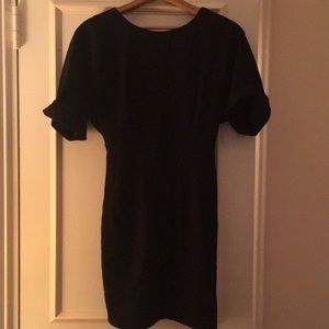 Black short sleeve dress